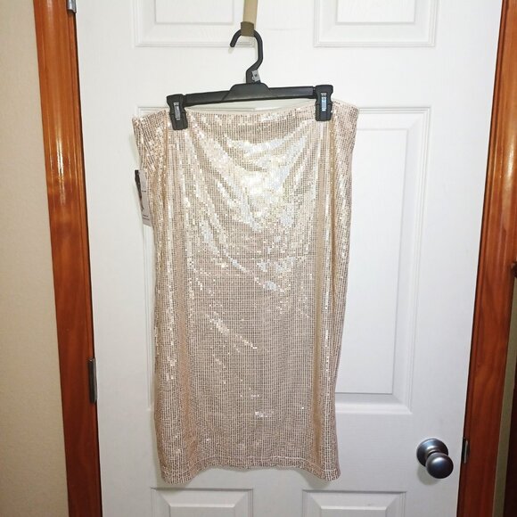 Sequin Midi Column Skirt NWT Large 12 to 14 - Picture 5 of 7